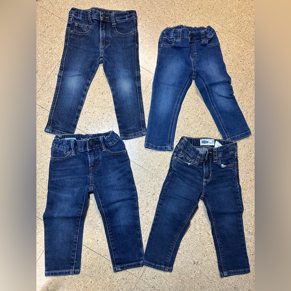 Gap 1969 Other - Lot of 4 Toddler Boy Skinny Jeans Gap Old Navy Wrangler Blue Denim Sz 24m 2T
